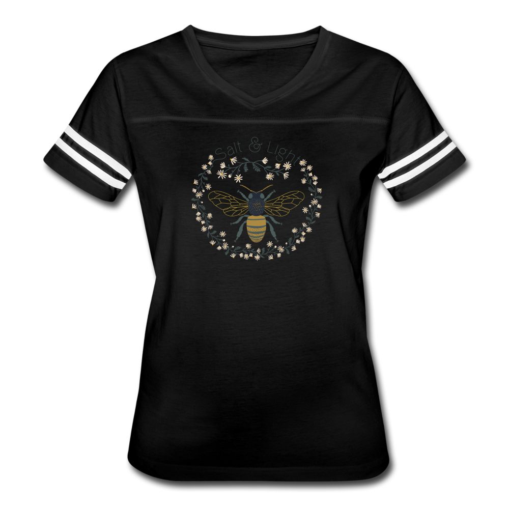 Bee Salt & Light - Women’s Vintage Sport T-Shirt - black/white