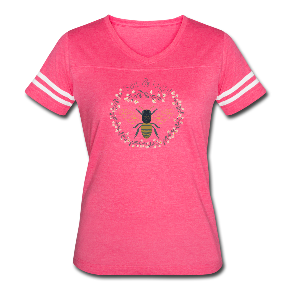 Bee Salt & Light - Women’s Vintage Sport T-Shirt - vintage pink/white