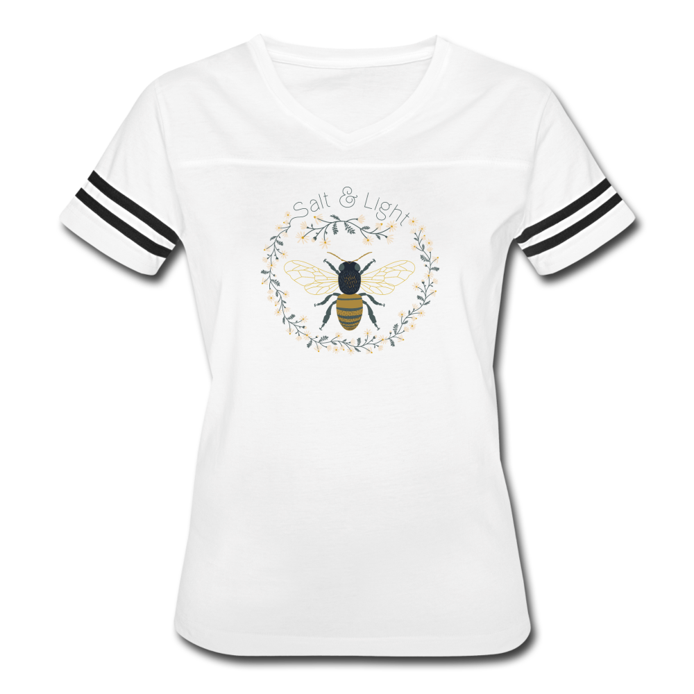 Bee Salt & Light - Women’s Vintage Sport T-Shirt - white/black