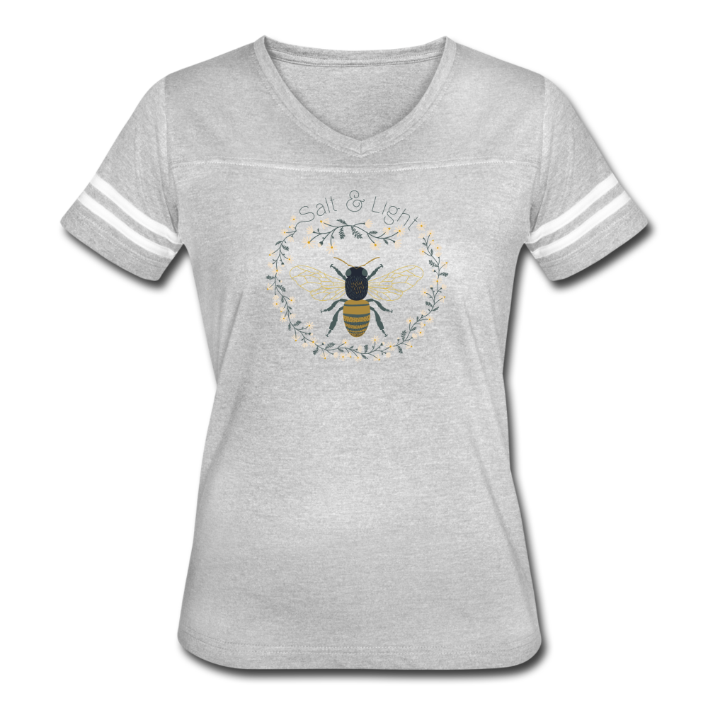 Bee Salt & Light - Women’s Vintage Sport T-Shirt - heather gray/white