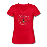 Bee Salt & Light - Women's V-Neck T-Shirt - red