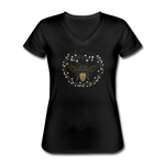 Bee Salt & Light - Women's V-Neck T-Shirt - black