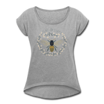 Bee Salt & Light - Women's Roll Cuff T-Shirt - heather gray