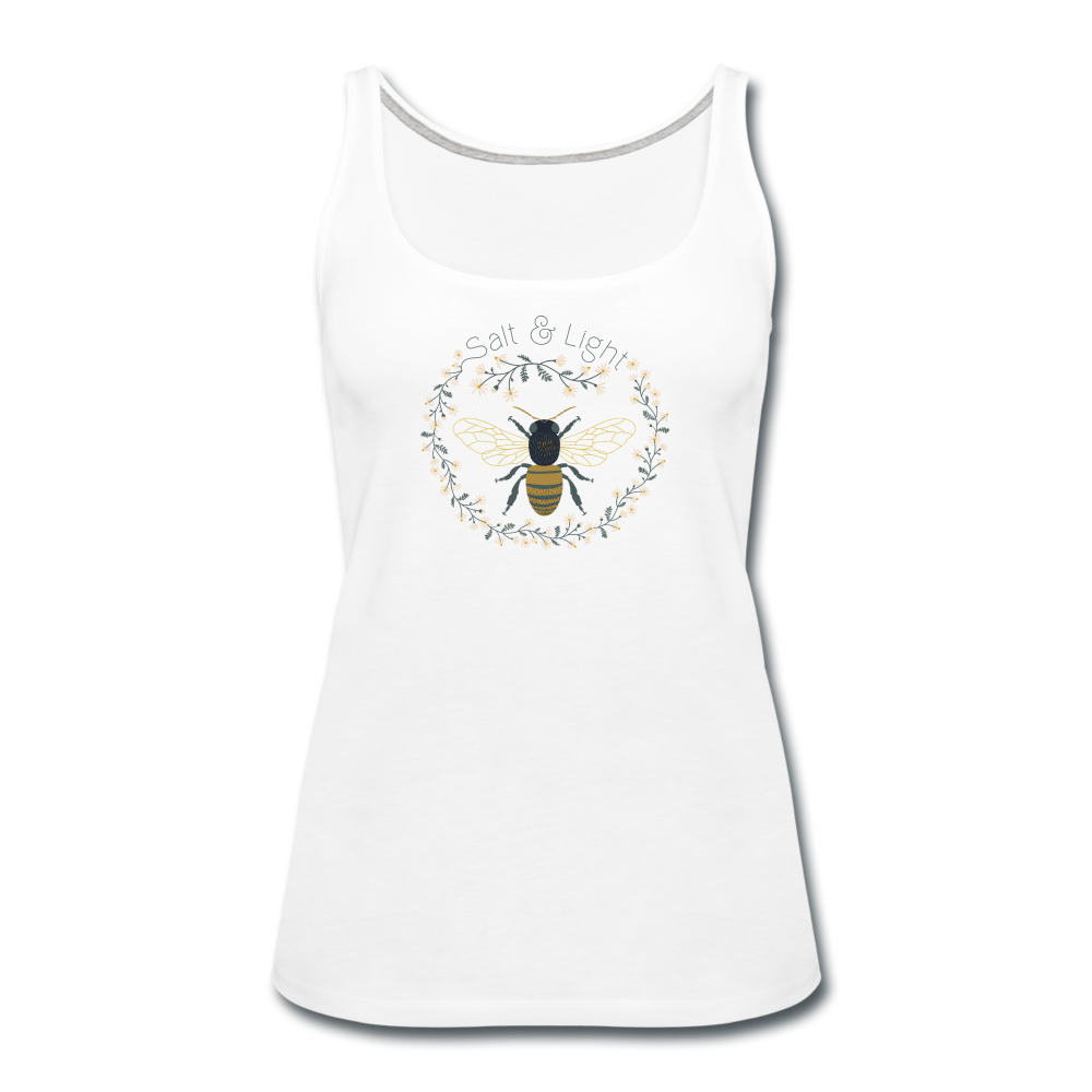 Bee Salt & Light - Women’s Premium Tank Top - white