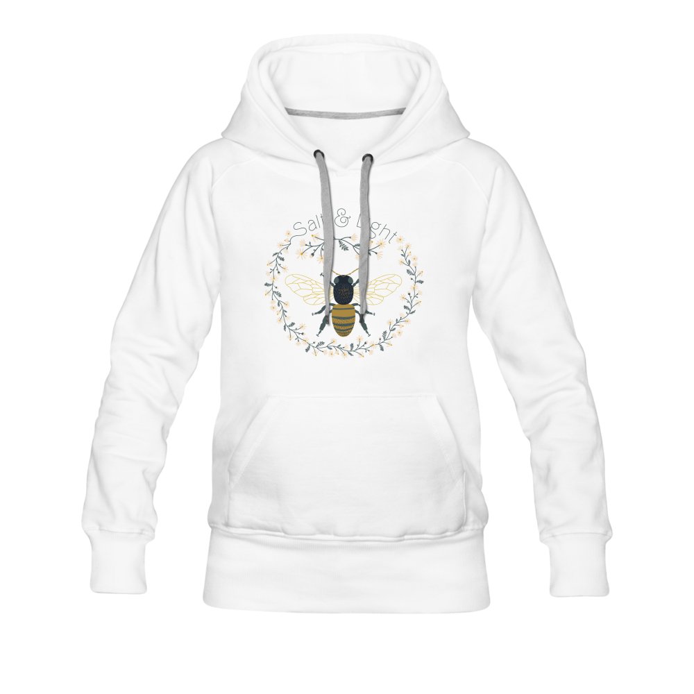 Bee Salt & Light - Women’s Premium Hoodie - white