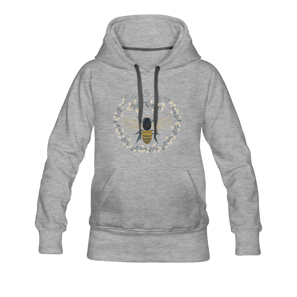 Bee Salt & Light - Women’s Premium Hoodie - heather gray