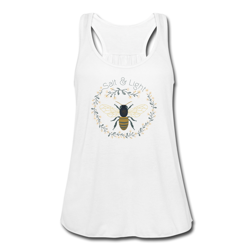 Bee Salt & Light - Women's Flowy Tank Top - white