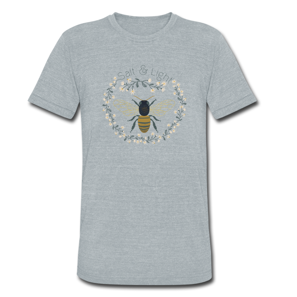 Bee Salt & Light - Unisex Tri-Blend T-Shirt - heather gray
