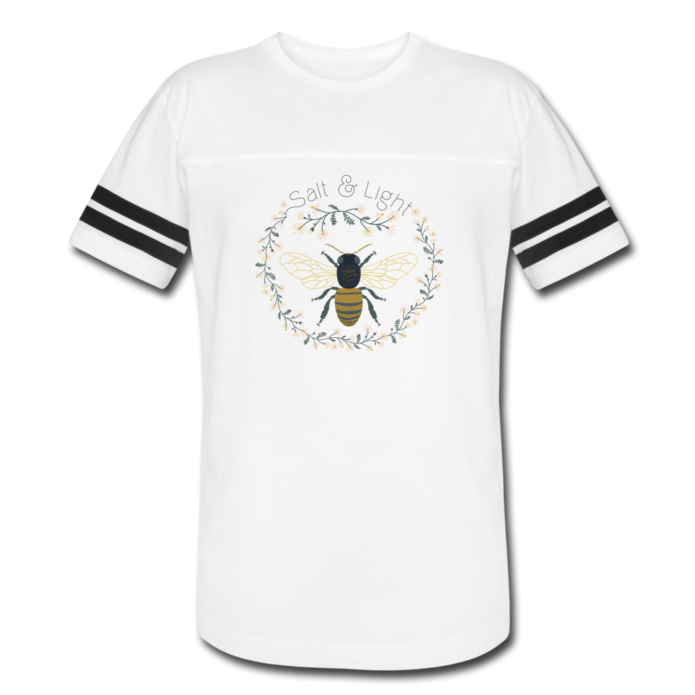 Bee Salt & Light - Vintage Sport T-Shirt - white/black