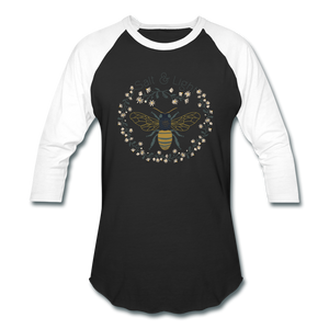 Bee Salt & Light - Baseball T-Shirt - black/white
