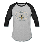 Bee Salt & Light - Baseball T-Shirt - heather gray/black