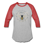 Bee Salt & Light - Baseball T-Shirt - heather gray/red