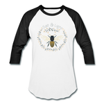Bee Salt & Light - Baseball T-Shirt - white/black
