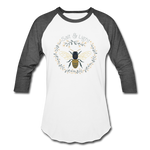 Bee Salt & Light - Baseball T-Shirt - white/charcoal
