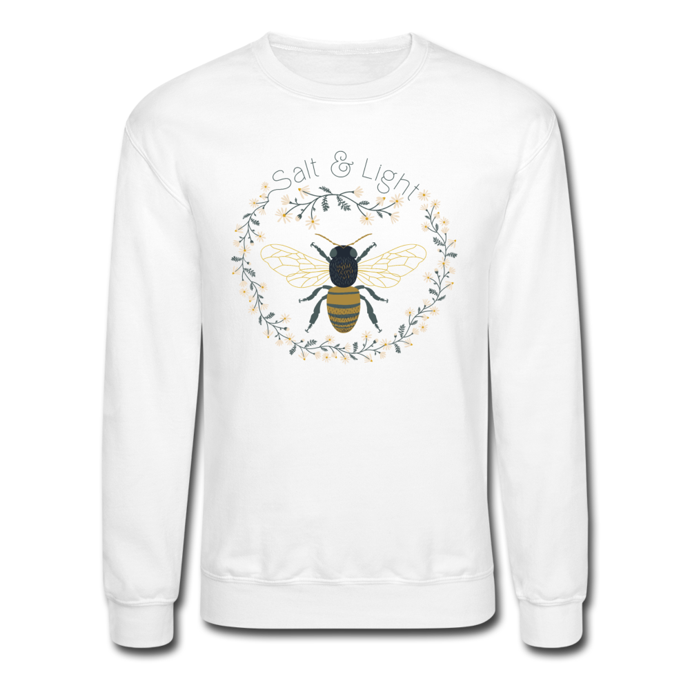 Bee Salt & Light - Crewneck Sweatshirt - white