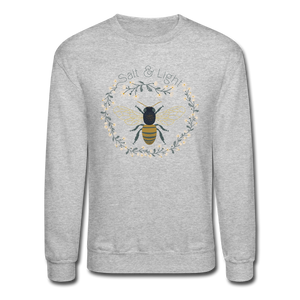 Bee Salt & Light - Crewneck Sweatshirt - heather gray