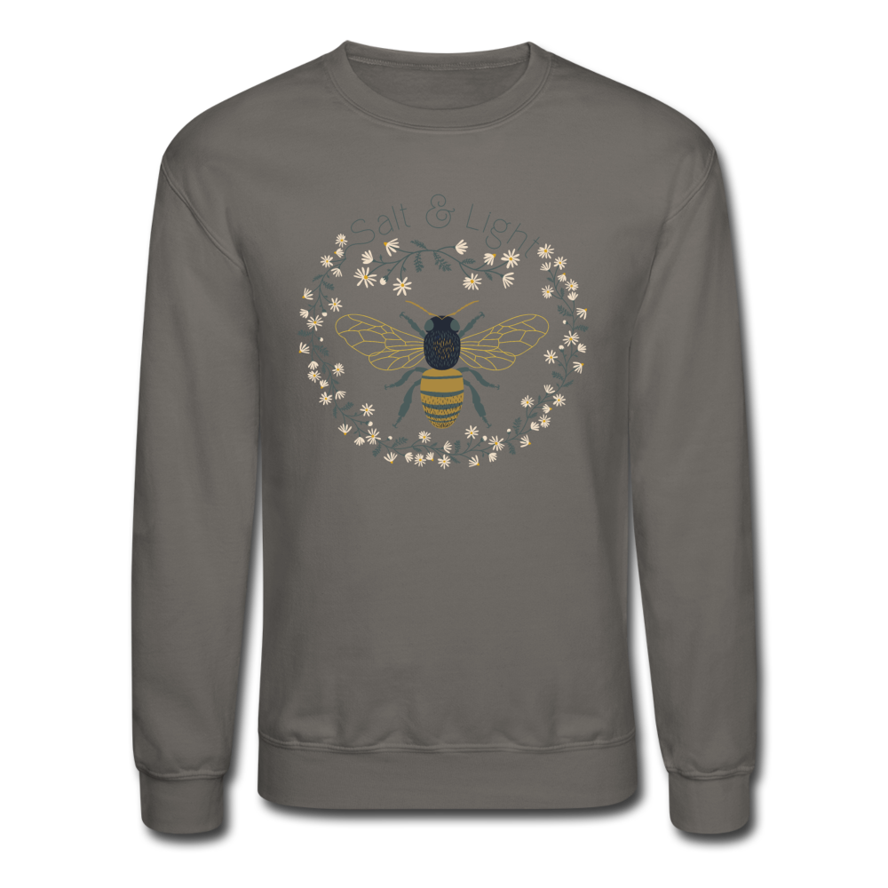 Bee Salt & Light - Crewneck Sweatshirt - asphalt gray