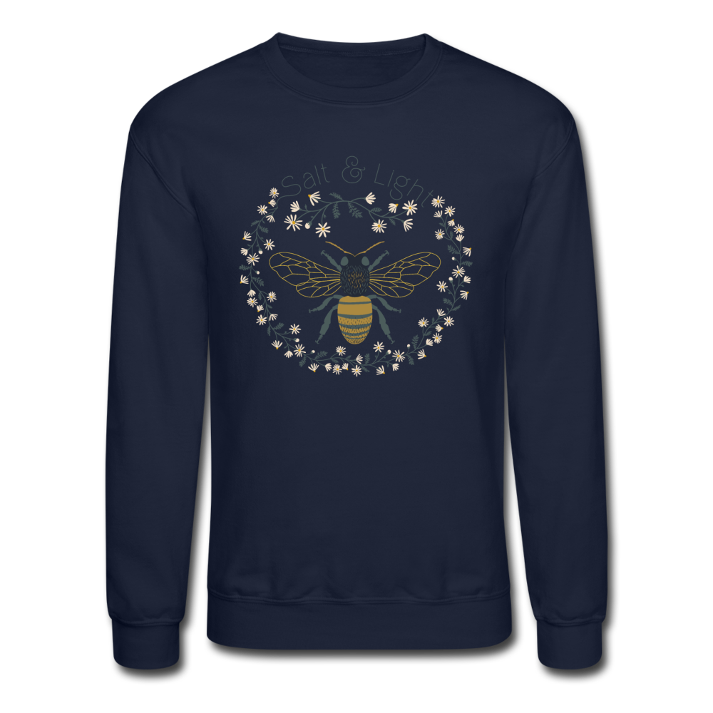 Bee Salt & Light - Crewneck Sweatshirt - navy