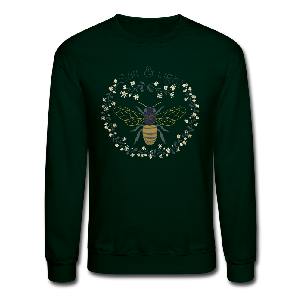 Bee Salt & Light - Crewneck Sweatshirt - forest green