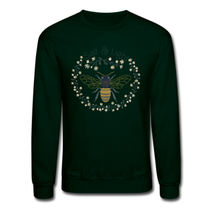 Bee Salt & Light - Crewneck Sweatshirt - forest green