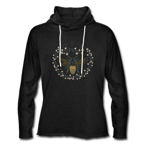 Bee Salt & Light - Unisex Lightweight Terry Hoodie - charcoal gray