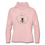 Bee Salt & Light - Unisex Lightweight Terry Hoodie - cream heather pink