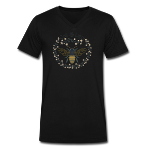 Bee Salt & Light - Men's V-Neck T-Shirt - black