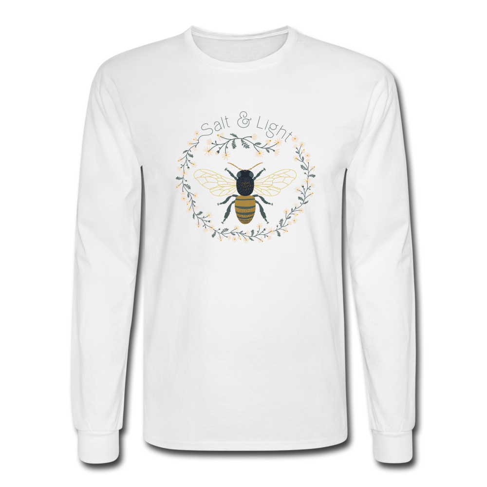 Bee Salt & Light - Men's Long Sleeve T-Shirt - white