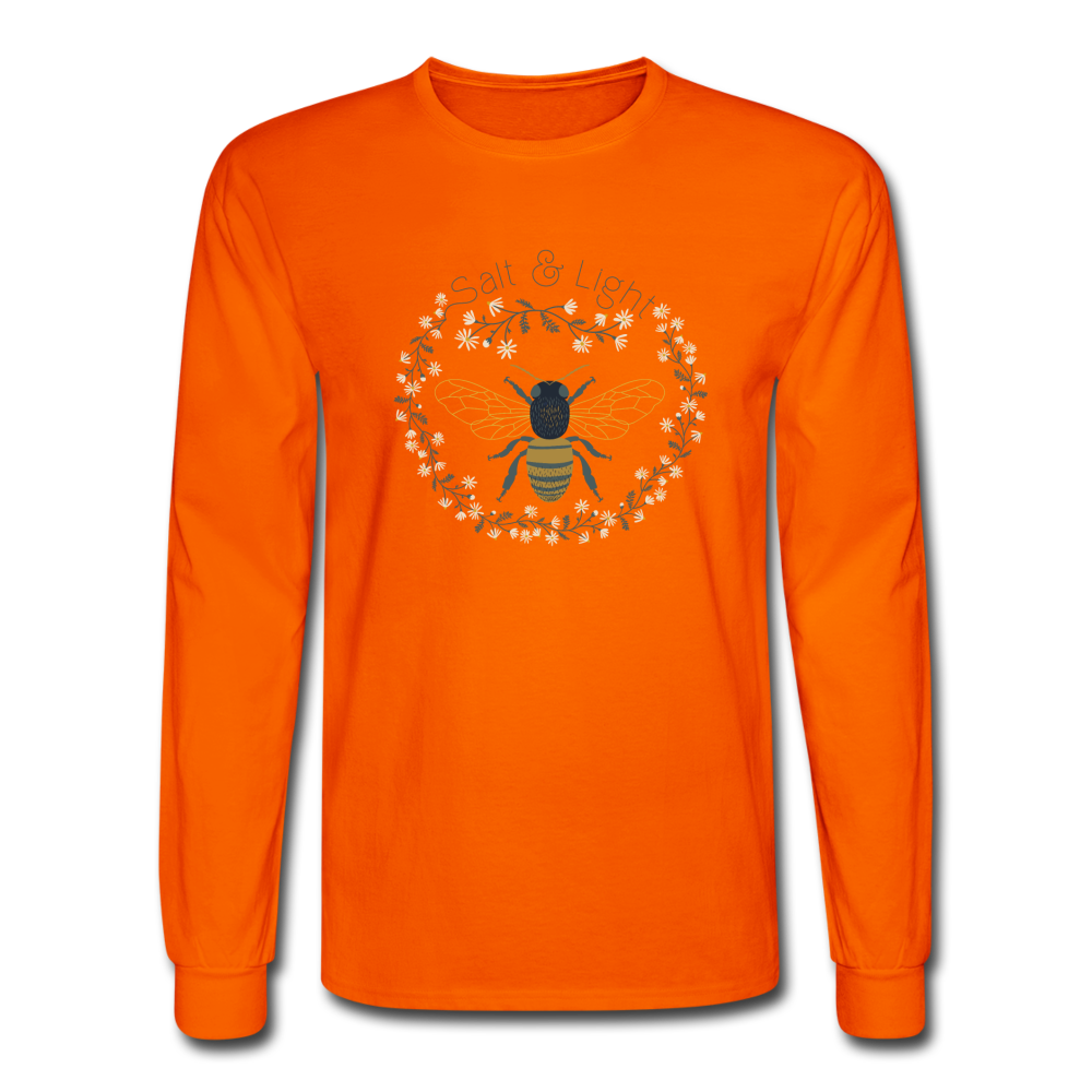 Bee Salt & Light - Men's Long Sleeve T-Shirt - orange