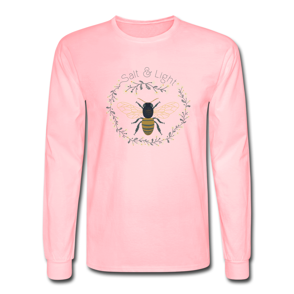 Bee Salt & Light - Men's Long Sleeve T-Shirt - pink