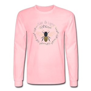 Bee Salt & Light - Men's Long Sleeve T-Shirt - pink