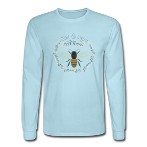 Bee Salt & Light - Men's Long Sleeve T-Shirt - powder blue