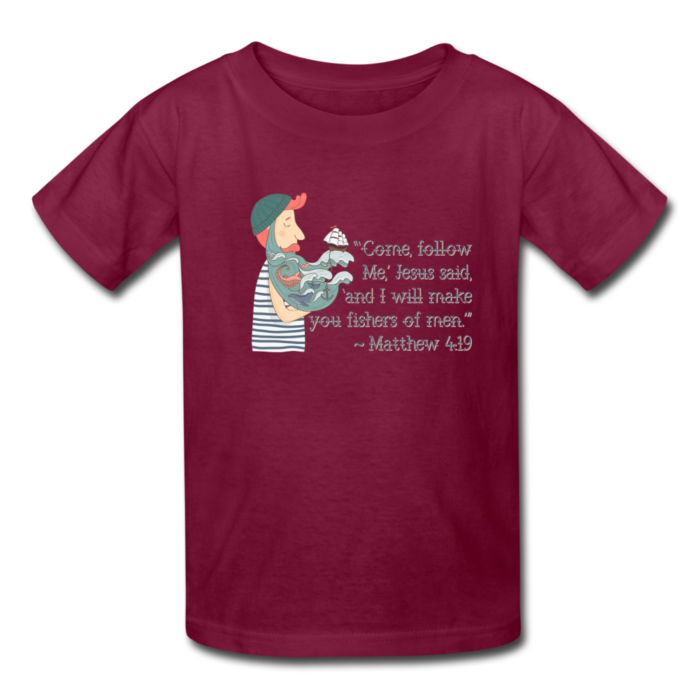 Fishers of Men - Kids' T-Shirt - burgundy