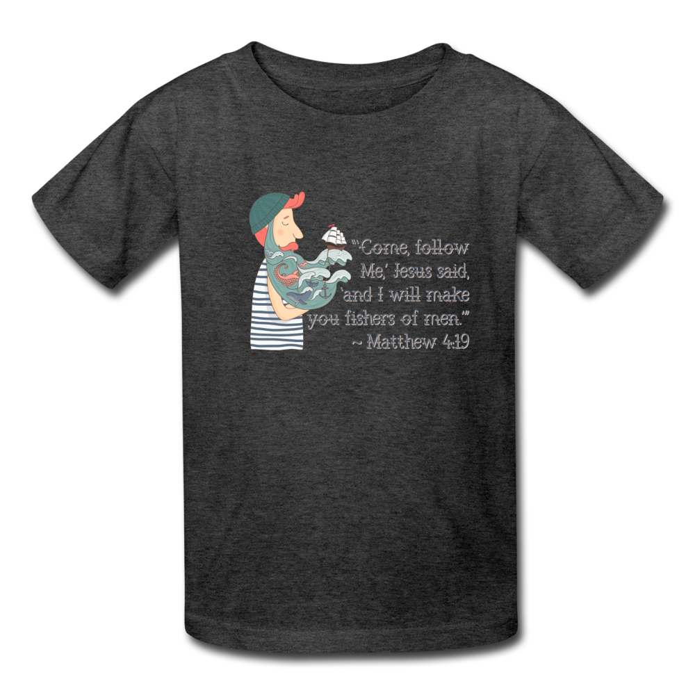 Fishers of Men - Kids' T-Shirt - heather black