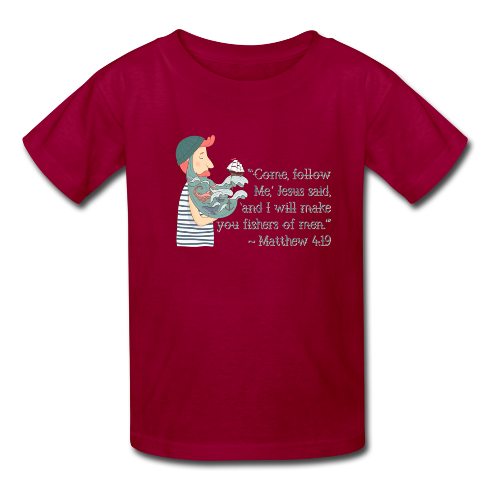 Fishers of Men - Kids' T-Shirt - dark red