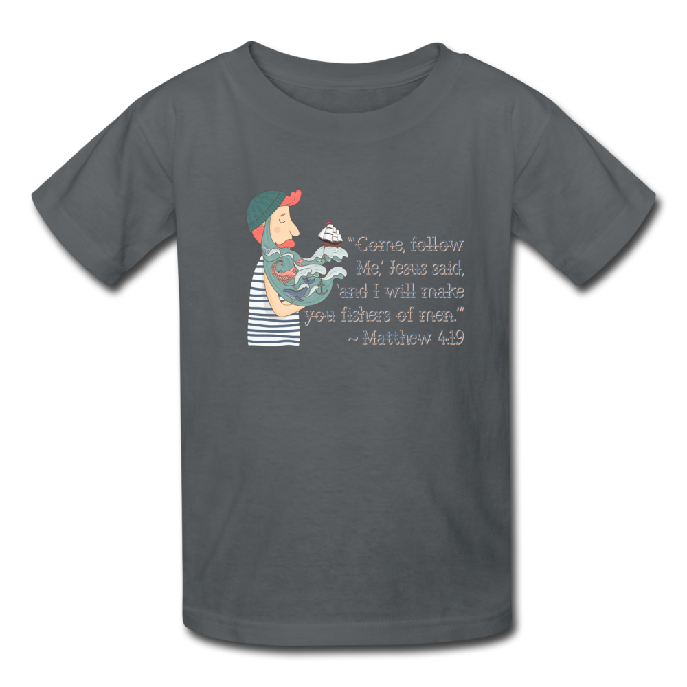Fishers of Men - Kids' T-Shirt - charcoal