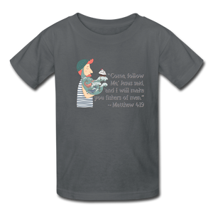 Fishers of Men - Kids' T-Shirt - charcoal