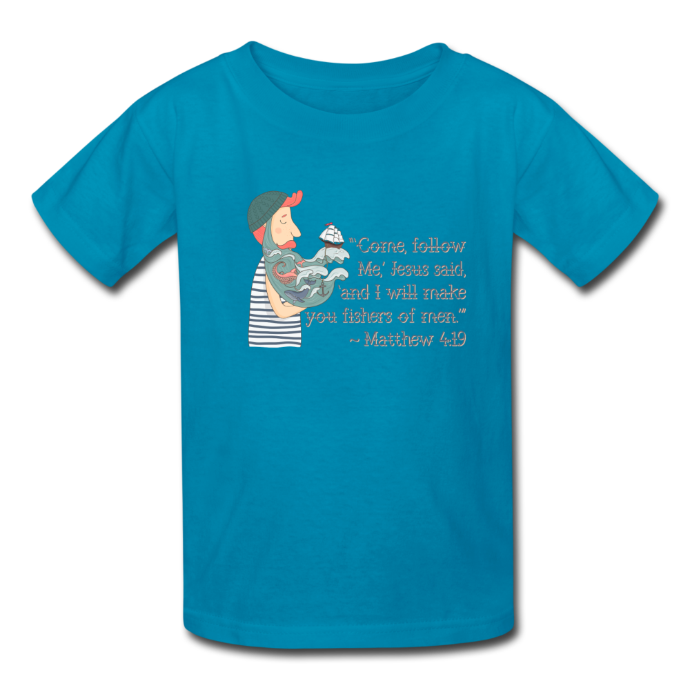 Fishers of Men - Kids' T-Shirt - turquoise
