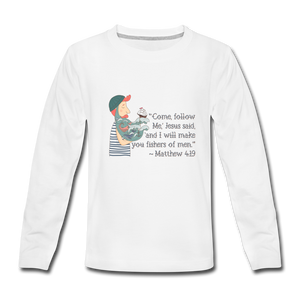 Fishers of Men - Kids' Premium Long Sleeve T-Shirt - white