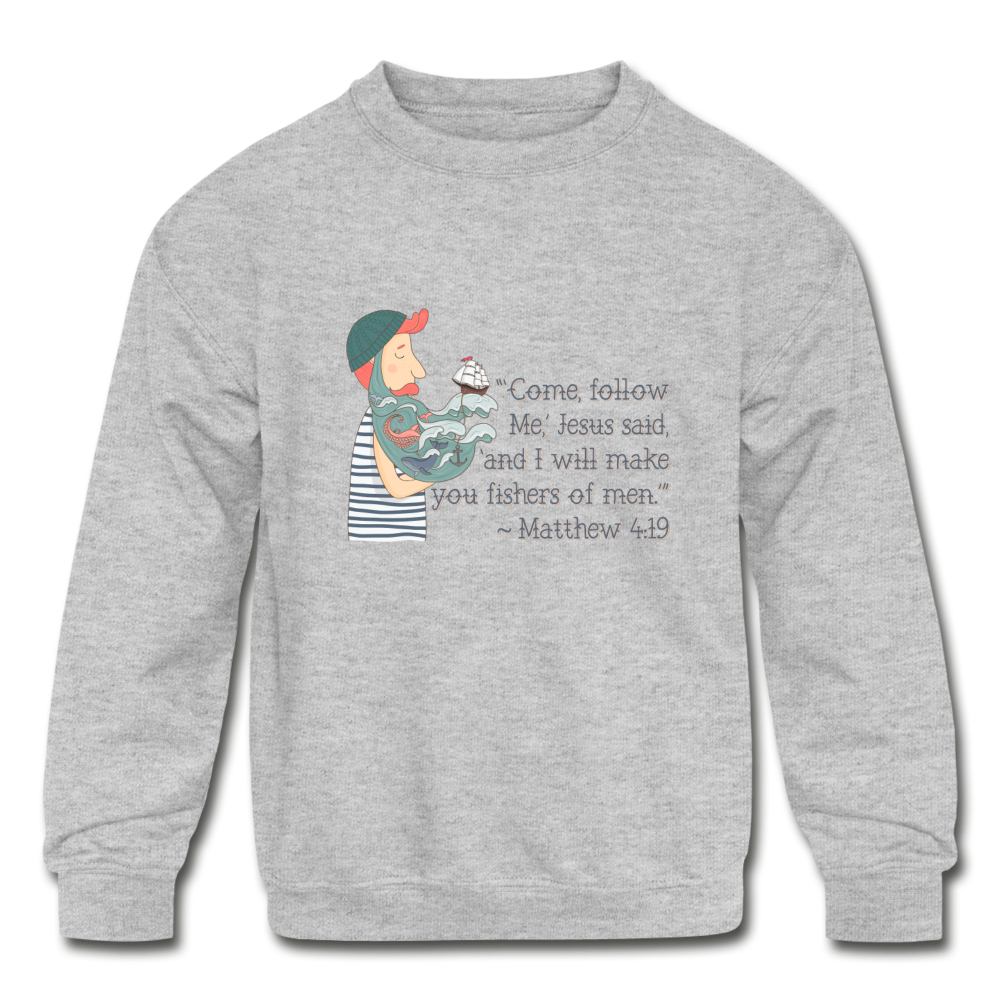 Fishers of Men - Kids' Crewneck Sweatshirt - heather gray
