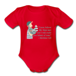 Fishers of Men - Organic Short Sleeve Baby Bodysuit - red
