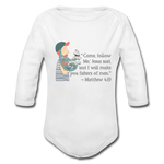 Fishers of Men - Organic Long Sleeve Baby Bodysuit - white