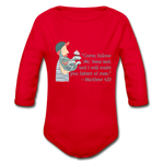 Fishers of Men - Organic Long Sleeve Baby Bodysuit - red