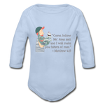 Fishers of Men - Organic Long Sleeve Baby Bodysuit - sky
