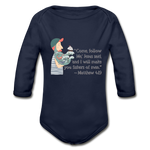 Fishers of Men - Organic Long Sleeve Baby Bodysuit - dark navy
