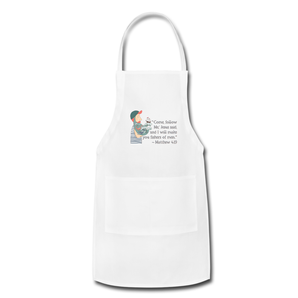 Fishers of Men - Adjustable Apron - white