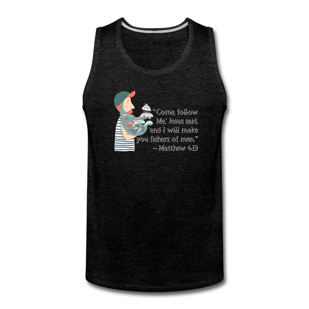 Fishers of Men - Men’s Premium Tank - charcoal gray