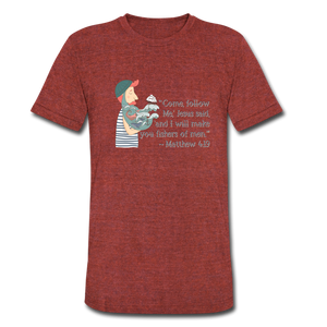 Fishers of Men - Unisex Tri-Blend T-Shirt - heather cranberry