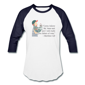 Fishers of Men - Baseball T-Shirt - white/navy
