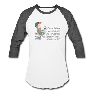 Fishers of Men - Baseball T-Shirt - white/charcoal